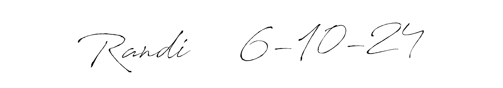 How to make Randi     6-10-24 name signature. Use Antro_Vectra style for creating short signs online. This is the latest handwritten sign. Randi     6-10-24 signature style 6 images and pictures png