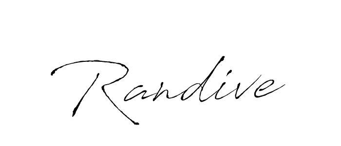 Make a beautiful signature design for name Randive. With this signature (Antro_Vectra) style, you can create a handwritten signature for free. Randive signature style 6 images and pictures png