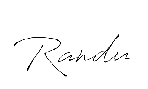 You should practise on your own different ways (Antro_Vectra) to write your name (Randu) in signature. don't let someone else do it for you. Randu signature style 6 images and pictures png