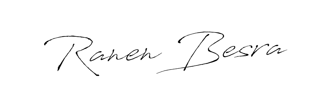 How to make Ranen Besra name signature. Use Antro_Vectra style for creating short signs online. This is the latest handwritten sign. Ranen Besra signature style 6 images and pictures png