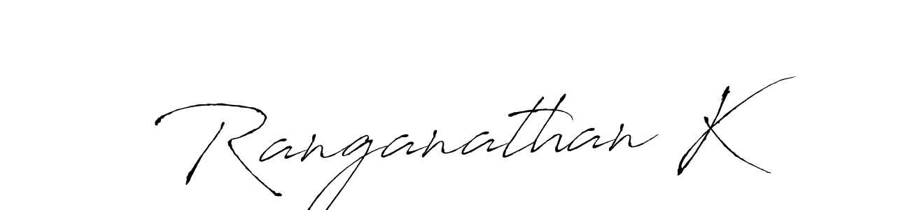 How to make Ranganathan K name signature. Use Antro_Vectra style for creating short signs online. This is the latest handwritten sign. Ranganathan K signature style 6 images and pictures png