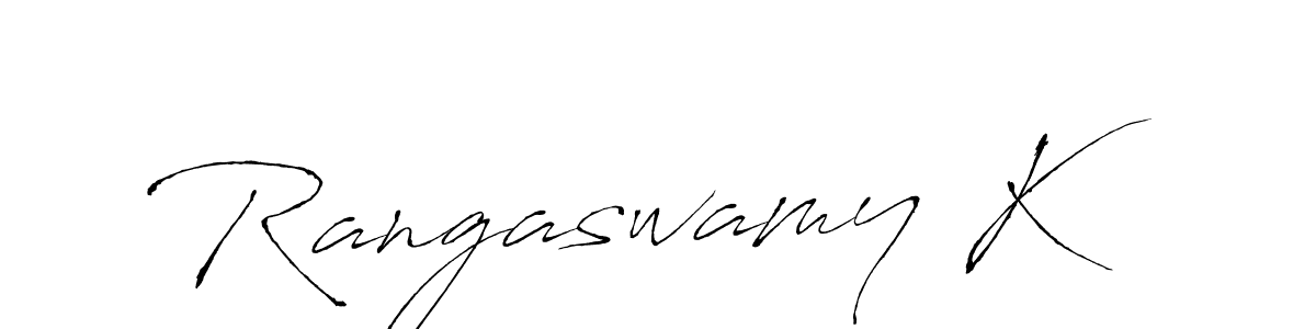 The best way (Antro_Vectra) to make a short signature is to pick only two or three words in your name. The name Rangaswamy K include a total of six letters. For converting this name. Rangaswamy K signature style 6 images and pictures png