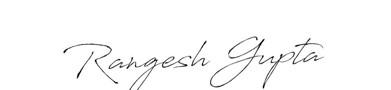 Make a beautiful signature design for name Rangesh Gupta. With this signature (Antro_Vectra) style, you can create a handwritten signature for free. Rangesh Gupta signature style 6 images and pictures png