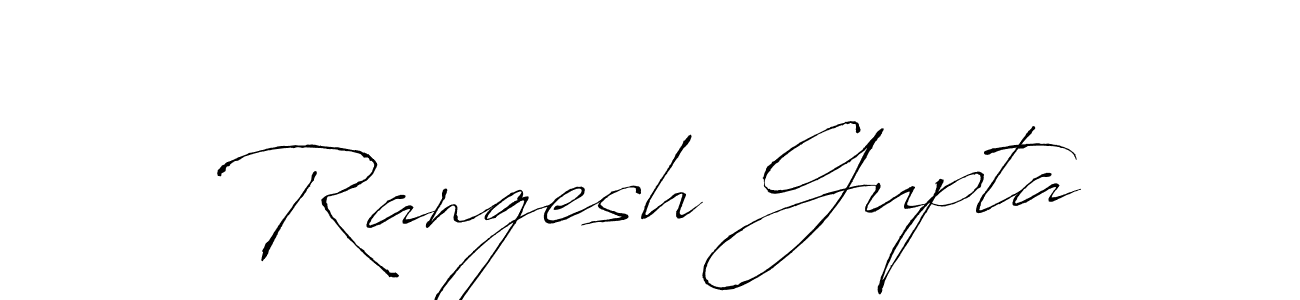 Make a beautiful signature design for name Rangesh Gupta. With this signature (Antro_Vectra) style, you can create a handwritten signature for free. Rangesh Gupta signature style 6 images and pictures png