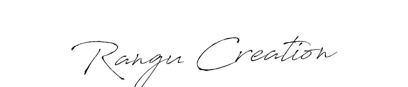 Use a signature maker to create a handwritten signature online. With this signature software, you can design (Antro_Vectra) your own signature for name Rangu Creation. Rangu Creation signature style 6 images and pictures png