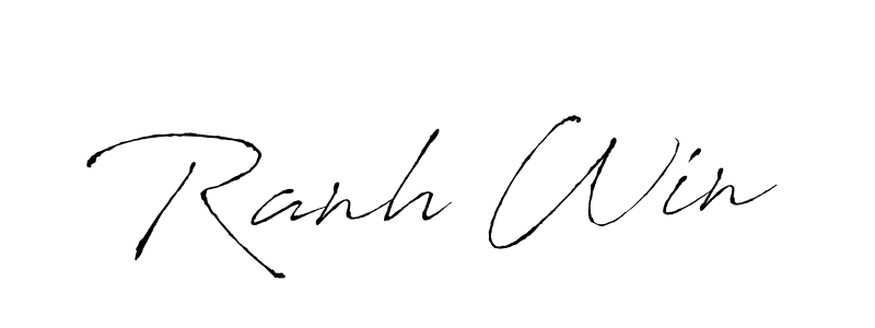 How to make Ranh Win name signature. Use Antro_Vectra style for creating short signs online. This is the latest handwritten sign. Ranh Win signature style 6 images and pictures png