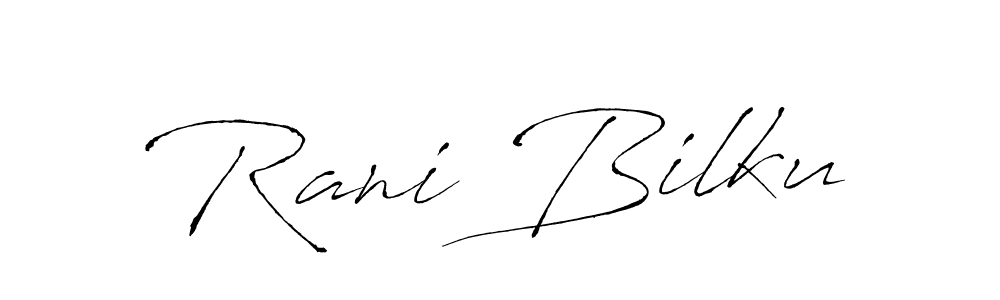 Make a beautiful signature design for name Rani Bilku. With this signature (Antro_Vectra) style, you can create a handwritten signature for free. Rani Bilku signature style 6 images and pictures png