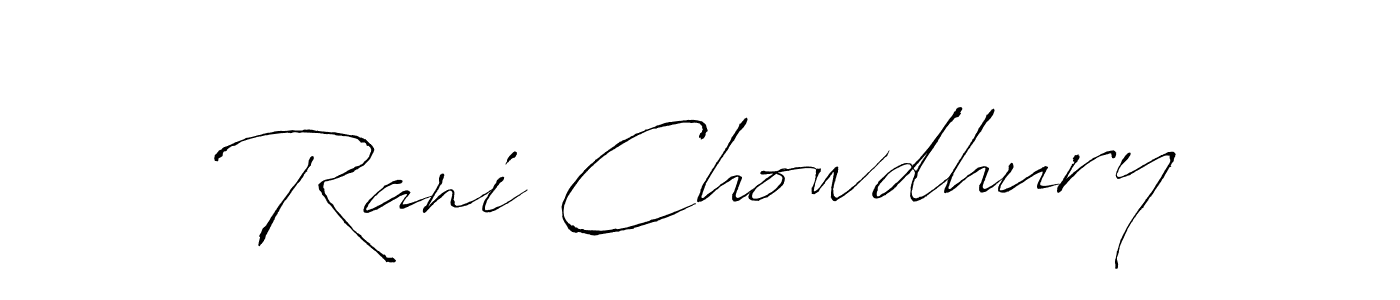 Antro_Vectra is a professional signature style that is perfect for those who want to add a touch of class to their signature. It is also a great choice for those who want to make their signature more unique. Get Rani Chowdhury name to fancy signature for free. Rani Chowdhury signature style 6 images and pictures png