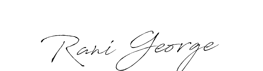 Antro_Vectra is a professional signature style that is perfect for those who want to add a touch of class to their signature. It is also a great choice for those who want to make their signature more unique. Get Rani George name to fancy signature for free. Rani George signature style 6 images and pictures png