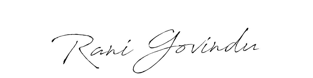 This is the best signature style for the Rani Govindu name. Also you like these signature font (Antro_Vectra). Mix name signature. Rani Govindu signature style 6 images and pictures png