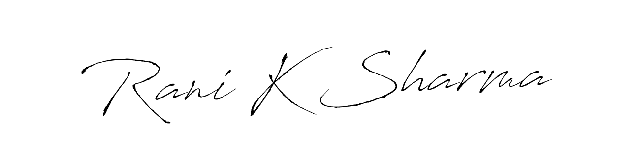 You can use this online signature creator to create a handwritten signature for the name Rani K Sharma. This is the best online autograph maker. Rani K Sharma signature style 6 images and pictures png