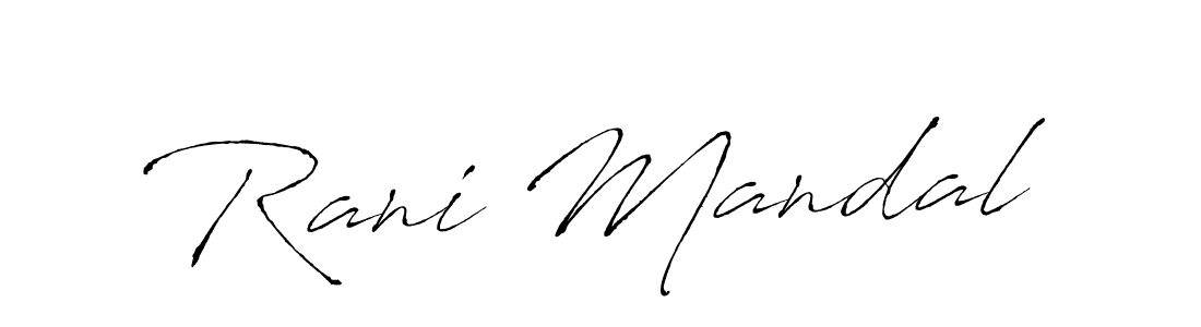 Rani Mandal stylish signature style. Best Handwritten Sign (Antro_Vectra) for my name. Handwritten Signature Collection Ideas for my name Rani Mandal. Rani Mandal signature style 6 images and pictures png