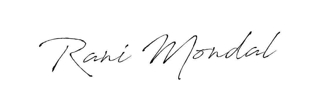 Make a beautiful signature design for name Rani Mondal. With this signature (Antro_Vectra) style, you can create a handwritten signature for free. Rani Mondal signature style 6 images and pictures png