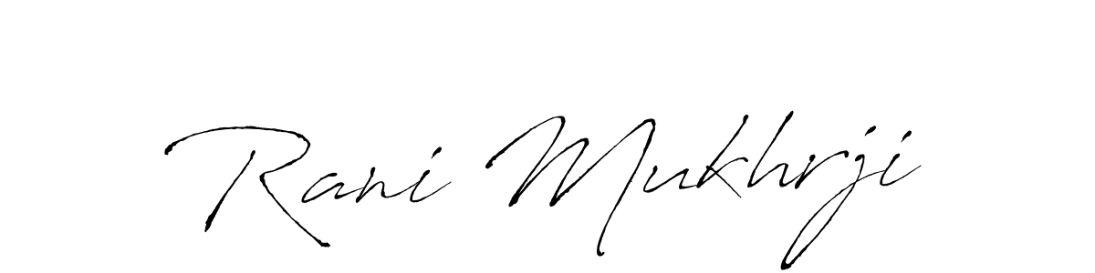 You should practise on your own different ways (Antro_Vectra) to write your name (Rani Mukhrji) in signature. don't let someone else do it for you. Rani Mukhrji signature style 6 images and pictures png