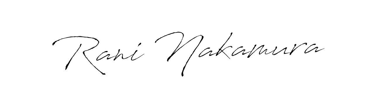 Also we have Rani Nakamura name is the best signature style. Create professional handwritten signature collection using Antro_Vectra autograph style. Rani Nakamura signature style 6 images and pictures png