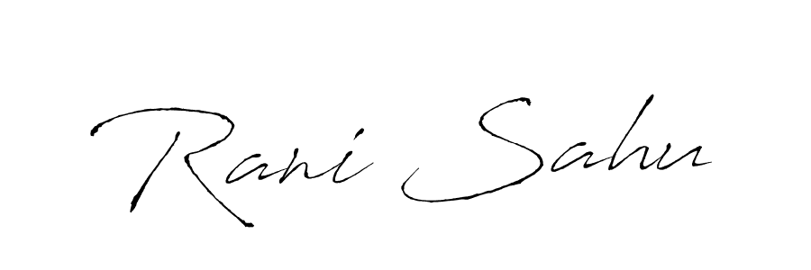 The best way (Antro_Vectra) to make a short signature is to pick only two or three words in your name. The name Rani Sahu include a total of six letters. For converting this name. Rani Sahu signature style 6 images and pictures png