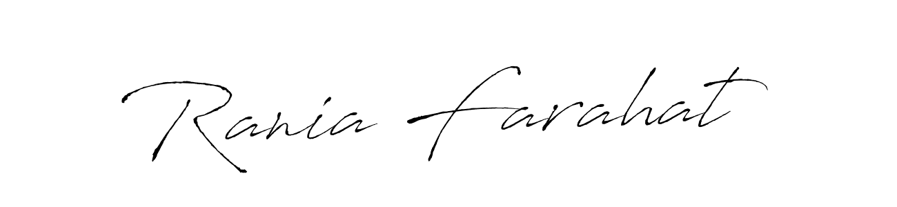 This is the best signature style for the Rania Farahat name. Also you like these signature font (Antro_Vectra). Mix name signature. Rania Farahat signature style 6 images and pictures png