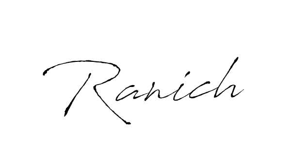 Ranich stylish signature style. Best Handwritten Sign (Antro_Vectra) for my name. Handwritten Signature Collection Ideas for my name Ranich. Ranich signature style 6 images and pictures png