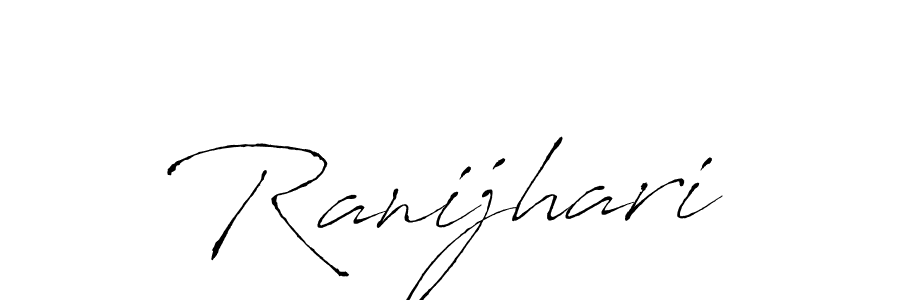 How to make Ranijhari name signature. Use Antro_Vectra style for creating short signs online. This is the latest handwritten sign. Ranijhari signature style 6 images and pictures png