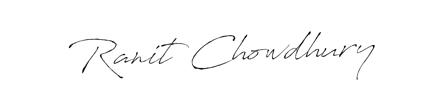 Antro_Vectra is a professional signature style that is perfect for those who want to add a touch of class to their signature. It is also a great choice for those who want to make their signature more unique. Get Ranit Chowdhury name to fancy signature for free. Ranit Chowdhury signature style 6 images and pictures png