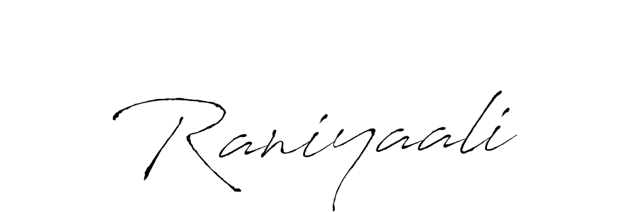 Make a beautiful signature design for name Raniyaali. With this signature (Antro_Vectra) style, you can create a handwritten signature for free. Raniyaali signature style 6 images and pictures png