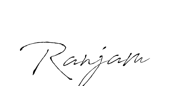 Design your own signature with our free online signature maker. With this signature software, you can create a handwritten (Antro_Vectra) signature for name Ranjam. Ranjam signature style 6 images and pictures png