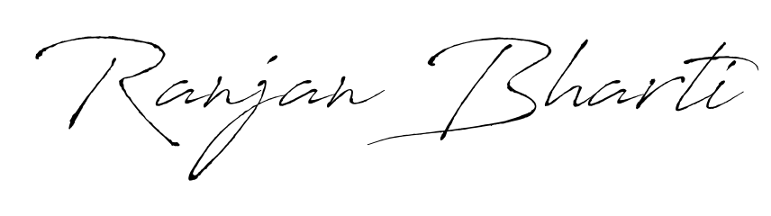Make your name Ranjan Bharti memorable on every contract using Antro_Vectra autograph style. Instant transparent background export available. Ranjan Bharti signature style 6 images and pictures png