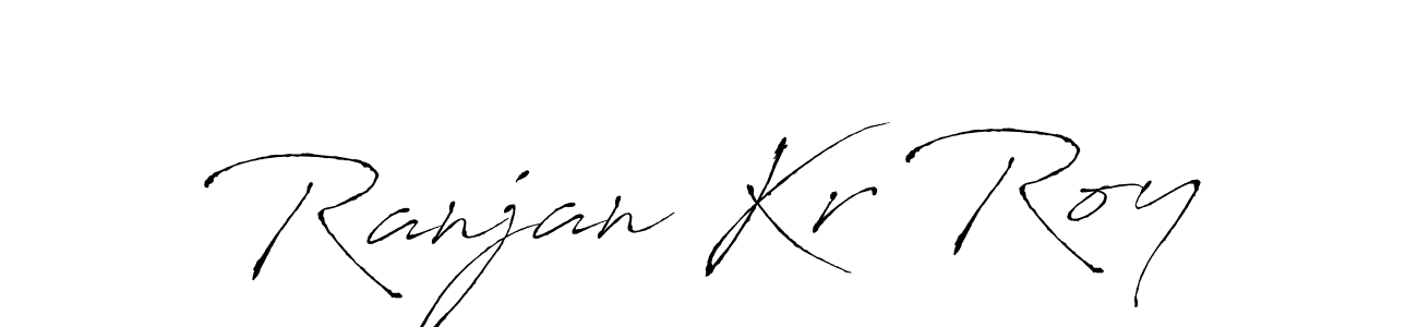 How to make Ranjan Kr Roy name signature. Use Antro_Vectra style for creating short signs online. This is the latest handwritten sign. Ranjan Kr Roy signature style 6 images and pictures png