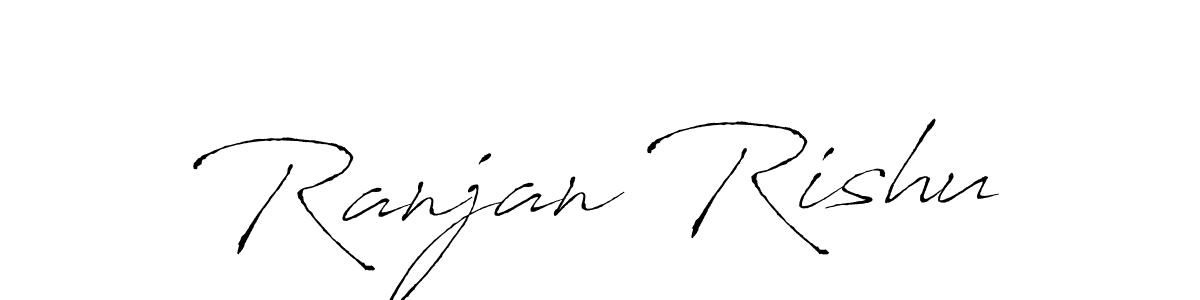 Similarly Antro_Vectra is the best handwritten signature design. Signature creator online .You can use it as an online autograph creator for name Ranjan Rishu. Ranjan Rishu signature style 6 images and pictures png