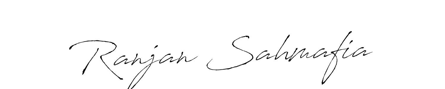 How to make Ranjan Sahmafia name signature. Use Antro_Vectra style for creating short signs online. This is the latest handwritten sign. Ranjan Sahmafia signature style 6 images and pictures png