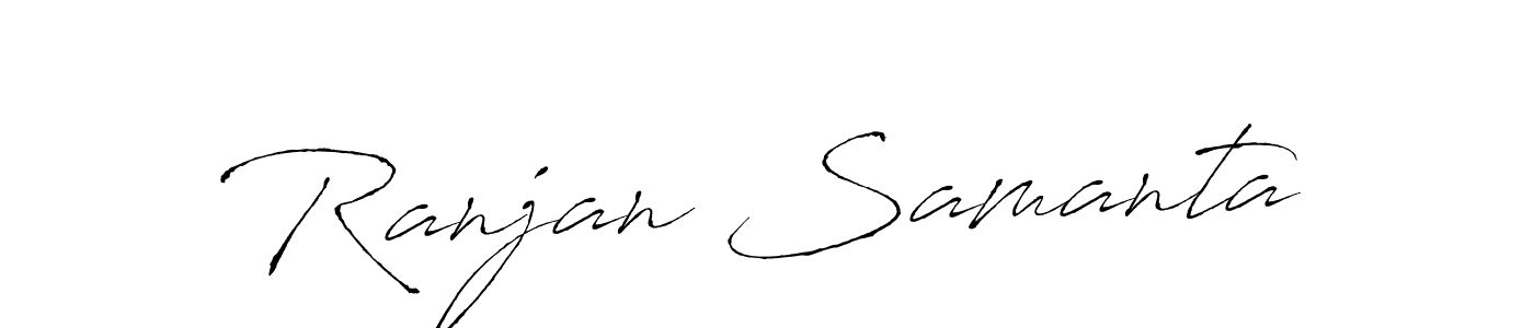 Create a beautiful signature design for name Ranjan Samanta. With this signature (Antro_Vectra) fonts, you can make a handwritten signature for free. Ranjan Samanta signature style 6 images and pictures png