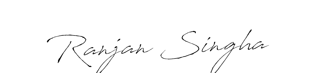Make a beautiful signature design for name Ranjan Singha. With this signature (Antro_Vectra) style, you can create a handwritten signature for free. Ranjan Singha signature style 6 images and pictures png