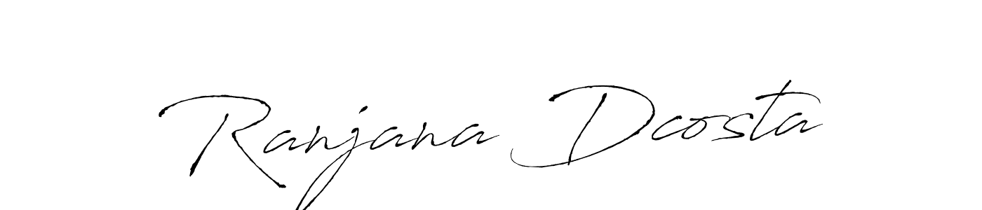 How to make Ranjana Dcosta name signature. Use Antro_Vectra style for creating short signs online. This is the latest handwritten sign. Ranjana Dcosta signature style 6 images and pictures png