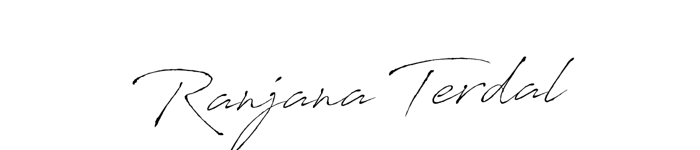 Similarly Antro_Vectra is the best handwritten signature design. Signature creator online .You can use it as an online autograph creator for name Ranjana Terdal. Ranjana Terdal signature style 6 images and pictures png