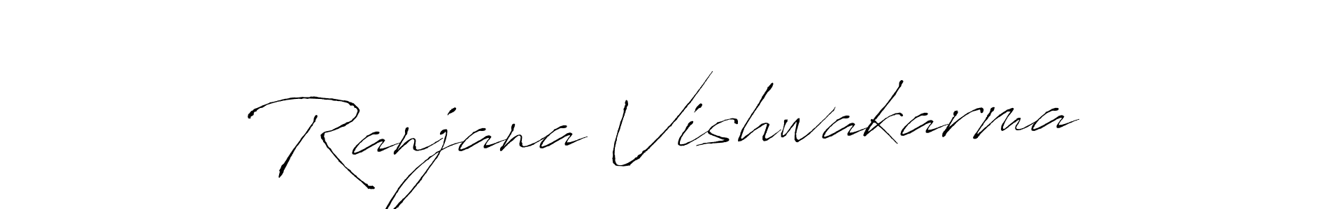 Ranjana Vishwakarma stylish signature style. Best Handwritten Sign (Antro_Vectra) for my name. Handwritten Signature Collection Ideas for my name Ranjana Vishwakarma. Ranjana Vishwakarma signature style 6 images and pictures png