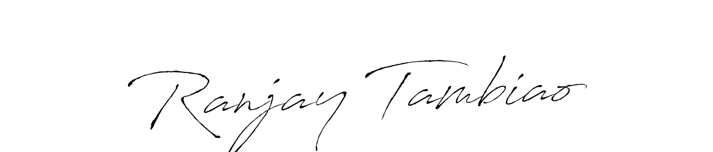 Make a beautiful signature design for name Ranjay Tambiao. With this signature (Antro_Vectra) style, you can create a handwritten signature for free. Ranjay Tambiao signature style 6 images and pictures png