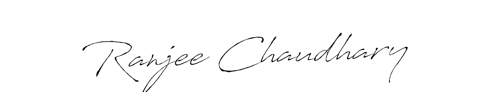 How to make Ranjee Chaudhary name signature. Use Antro_Vectra style for creating short signs online. This is the latest handwritten sign. Ranjee Chaudhary signature style 6 images and pictures png