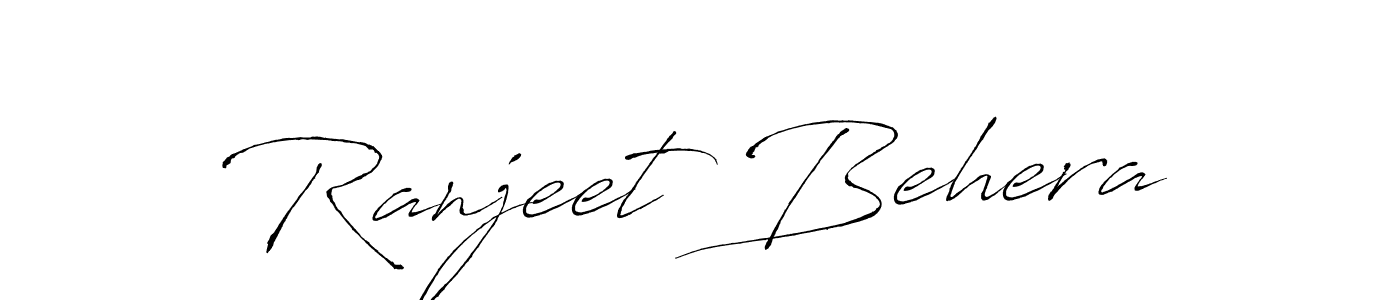 How to make Ranjeet Behera signature? Antro_Vectra is a professional autograph style. Create handwritten signature for Ranjeet Behera name. Ranjeet Behera signature style 6 images and pictures png