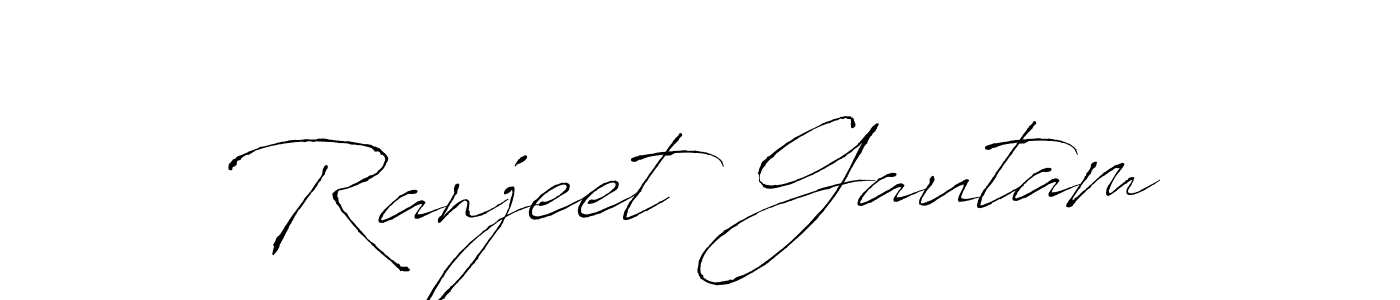 Make a beautiful signature design for name Ranjeet Gautam. With this signature (Antro_Vectra) style, you can create a handwritten signature for free. Ranjeet Gautam signature style 6 images and pictures png