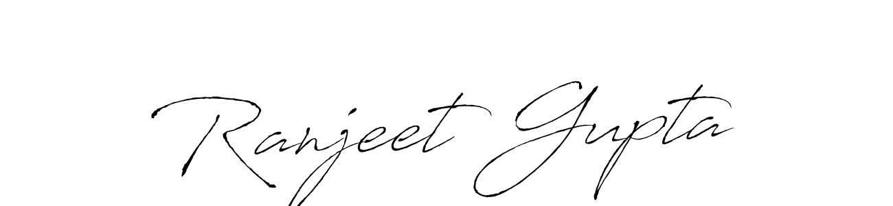 How to make Ranjeet Gupta name signature. Use Antro_Vectra style for creating short signs online. This is the latest handwritten sign. Ranjeet Gupta signature style 6 images and pictures png