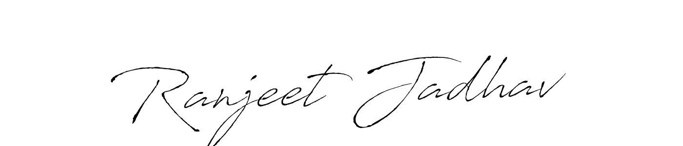 Make a beautiful signature design for name Ranjeet Jadhav. With this signature (Antro_Vectra) style, you can create a handwritten signature for free. Ranjeet Jadhav signature style 6 images and pictures png