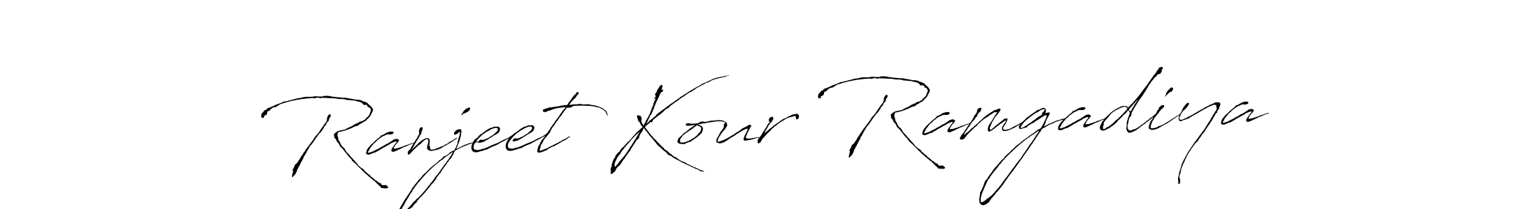 Also You can easily find your signature by using the search form. We will create Ranjeet Kour Ramgadiya name handwritten signature images for you free of cost using Antro_Vectra sign style. Ranjeet Kour Ramgadiya signature style 6 images and pictures png