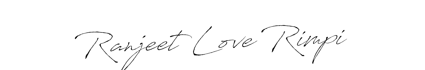 Ranjeet Love Rimpi stylish signature style. Best Handwritten Sign (Antro_Vectra) for my name. Handwritten Signature Collection Ideas for my name Ranjeet Love Rimpi. Ranjeet Love Rimpi signature style 6 images and pictures png
