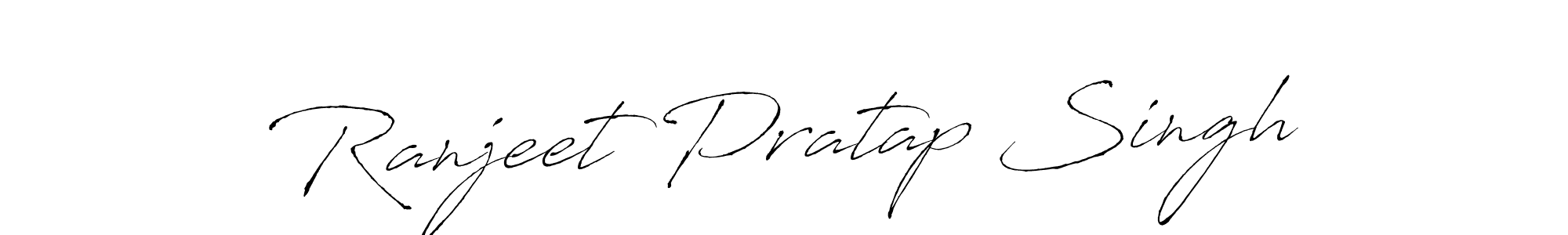 How to make Ranjeet Pratap Singh name signature. Use Antro_Vectra style for creating short signs online. This is the latest handwritten sign. Ranjeet Pratap Singh signature style 6 images and pictures png