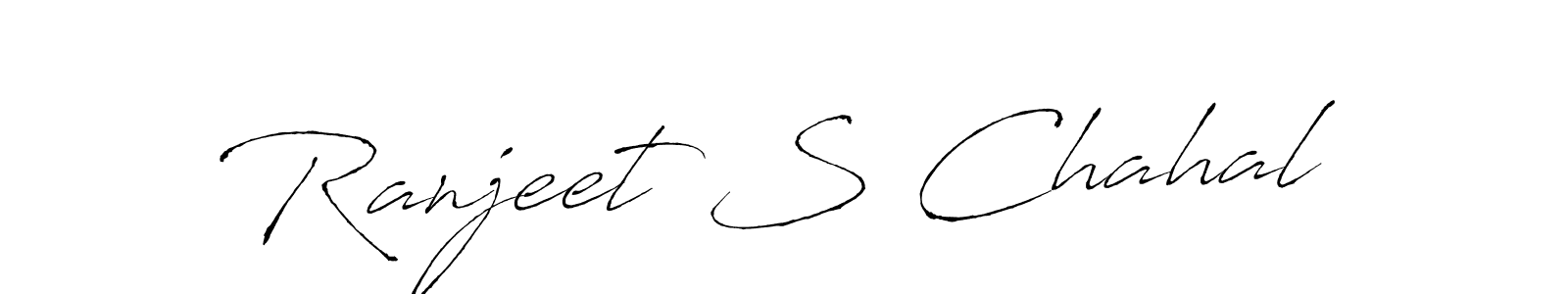 Ranjeet S Chahal stylish signature style. Best Handwritten Sign (Antro_Vectra) for my name. Handwritten Signature Collection Ideas for my name Ranjeet S Chahal. Ranjeet S Chahal signature style 6 images and pictures png