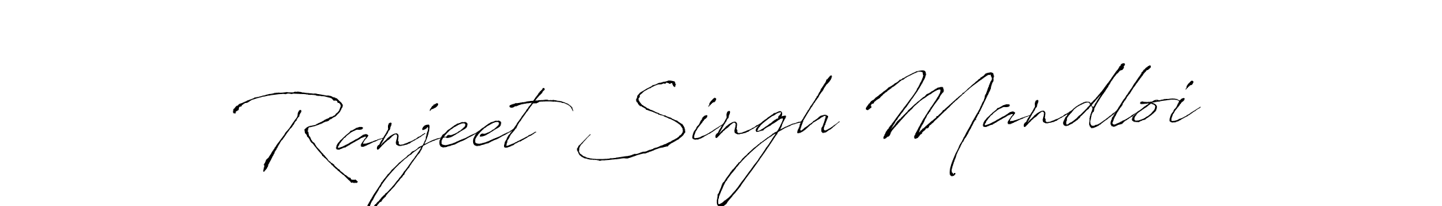 Make a beautiful signature design for name Ranjeet Singh Mandloi. With this signature (Antro_Vectra) style, you can create a handwritten signature for free. Ranjeet Singh Mandloi signature style 6 images and pictures png