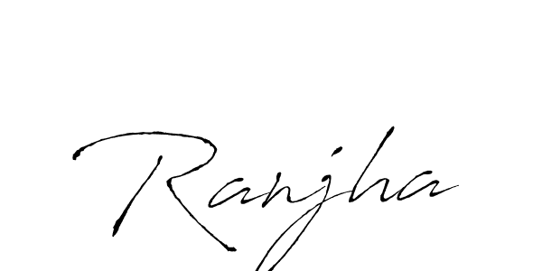 You should practise on your own different ways (Antro_Vectra) to write your name (Ranjha) in signature. don't let someone else do it for you. Ranjha signature style 6 images and pictures png