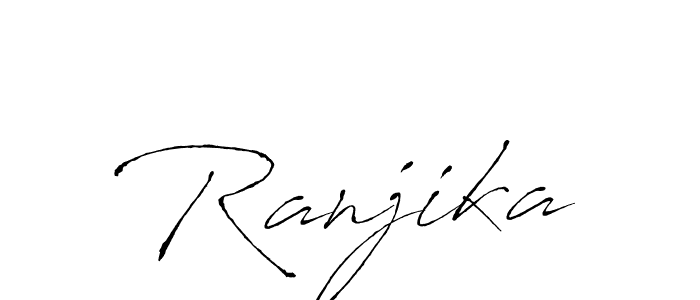 Make a beautiful signature design for name Ranjika. With this signature (Antro_Vectra) style, you can create a handwritten signature for free. Ranjika signature style 6 images and pictures png