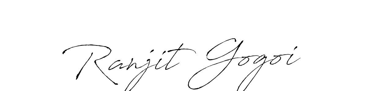 Create a beautiful signature design for name Ranjit Gogoi. With this signature (Antro_Vectra) fonts, you can make a handwritten signature for free. Ranjit Gogoi signature style 6 images and pictures png