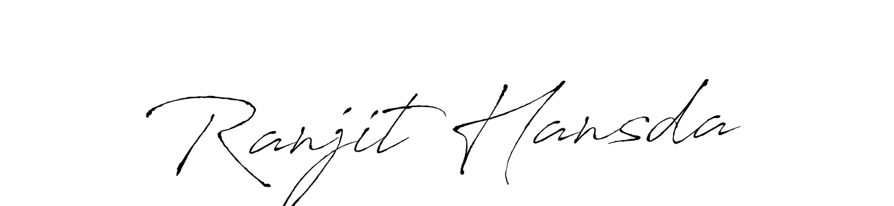 Ranjit Hansda stylish signature style. Best Handwritten Sign (Antro_Vectra) for my name. Handwritten Signature Collection Ideas for my name Ranjit Hansda. Ranjit Hansda signature style 6 images and pictures png